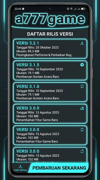 Riwayat Versi a777game untuk Pengguna Android