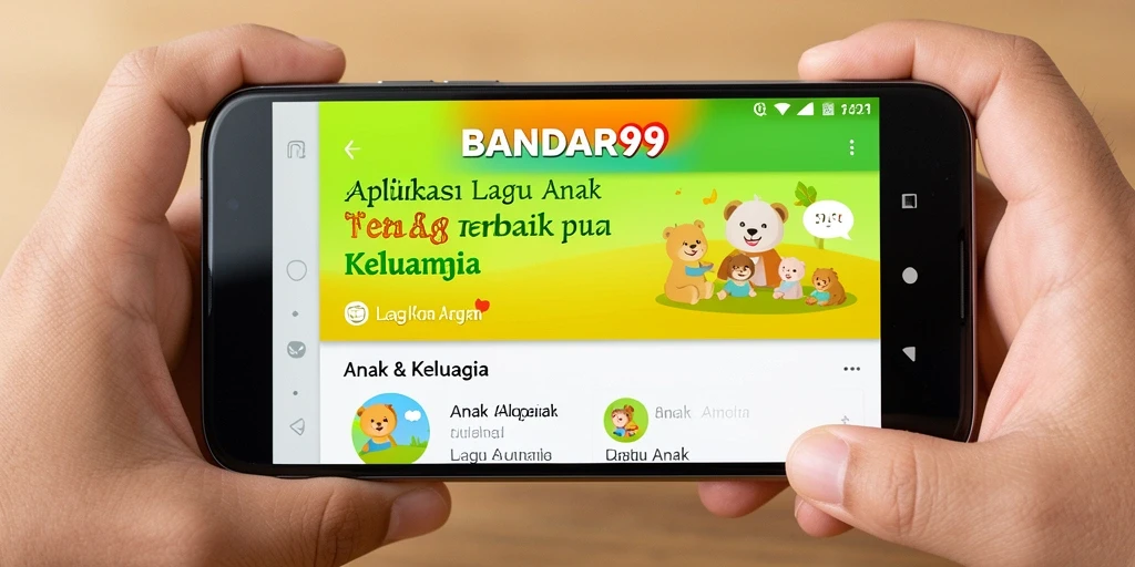 Tampilan antarmuka BANDAR99 dengan berbagai pilihan lagu anak.