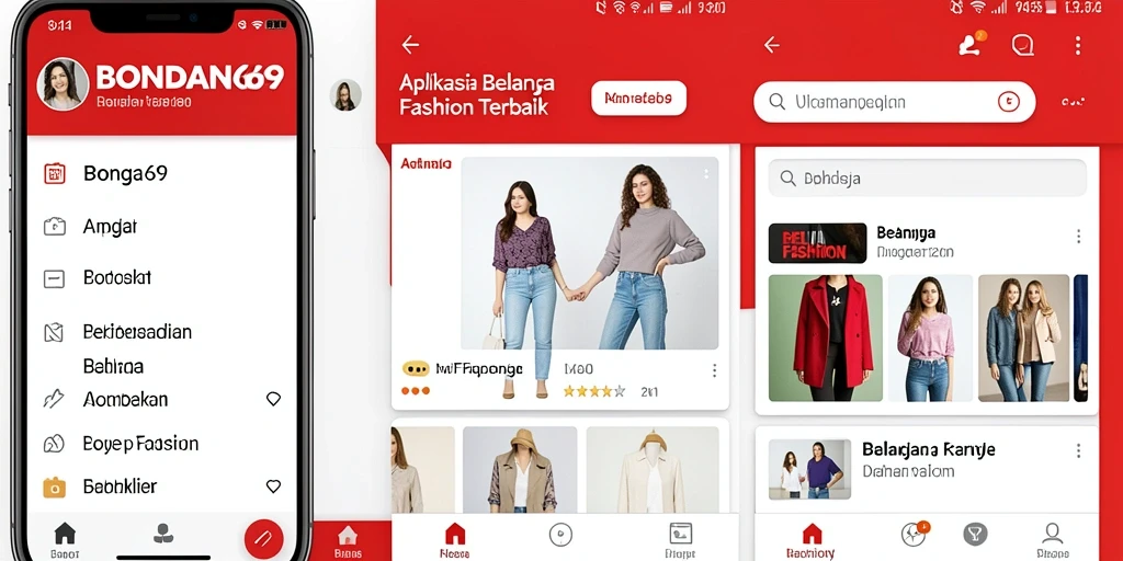 Tampilan antarmuka BONDAN69 yang modern dan menarik untuk berbelanja fashion.