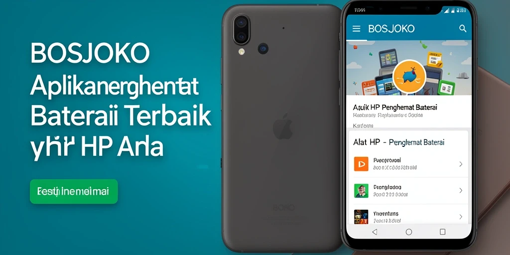 Tampilan antarmuka aplikasi BOSJOKO untuk penghematan baterai.
