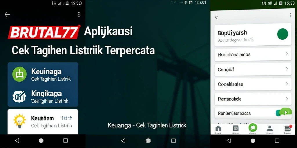 Tampilan antarmuka yang menarik dari aplikasi Cek Tagihan Listrik BRUTAL77.