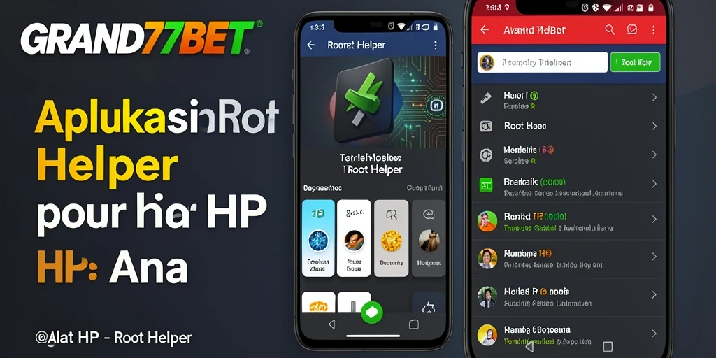 Antarmuka pengguna intuitif dari aplikasi Root Helper GRAND77BET
