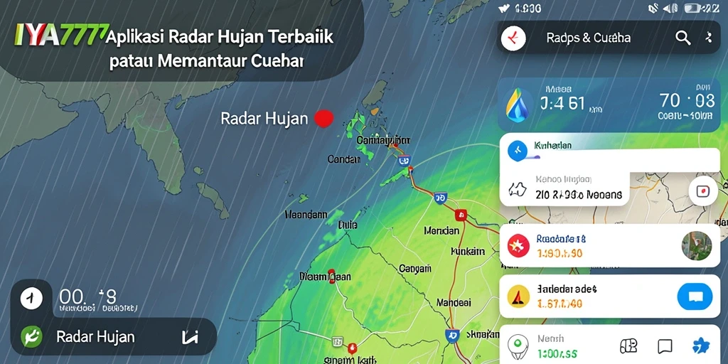 Antarmuka IYA777 menampilkan data radar hujan secara real-time.