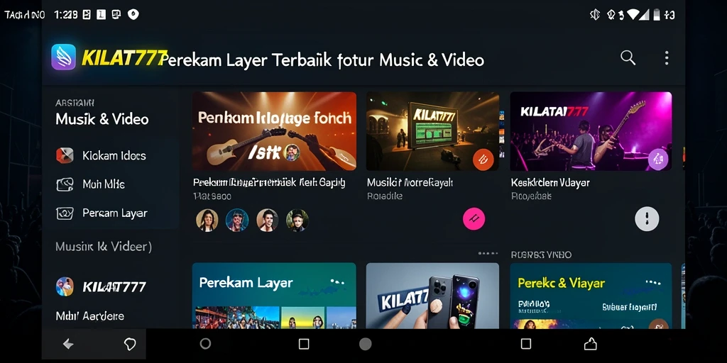 Tampilan antarmuka KILAT777 untuk fungsi Perekam Layar yang intuitif.