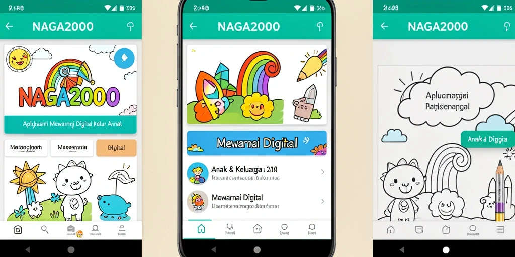 Antarmuka NAGA2000 yang menarik untuk aktivitas mewarnai digital.